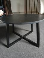 Zwarte bijzet/salontafel, Ophalen, Gebruikt, 50 tot 100 cm, Rond