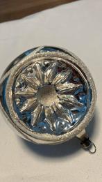 Vintage antieke kerstbal, deukbal zilver, Ophalen of Verzenden, Zo goed als nieuw