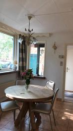 Eikenhout tafel, eikenhout stoelen 4 stuks., Huis en Inrichting, Ophalen, Eikenhout, Zo goed als nieuw, Vijf personen of meer