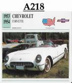ak218 autokaart Chevrolet Corvette ( 1953 / 1954 ), Ophalen of Verzenden, Zo goed als nieuw, Auto's