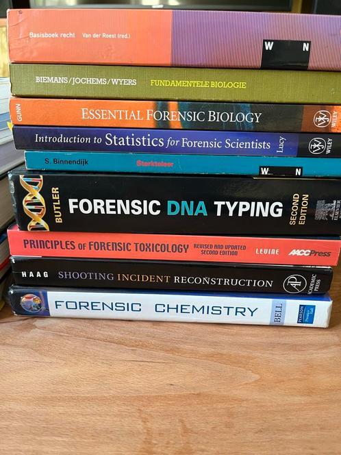 18 Studieboeken Forensisch Onderzoek (Hogeschool Amsterdam), Boeken, Studieboeken en Cursussen, Gelezen, HBO, Beta, Ophalen of Verzenden