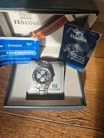 Festina Chronograaf Horloge met Doos & Extra Band, Overige merken, Staal, Gebruikt, Staal