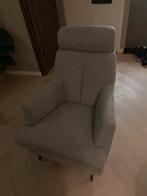 Xooon Fauteuil Beige/Lichtgrijs - Zwarte Poten, Ophalen, Gebruikt, Minder dan 75 cm, Stof