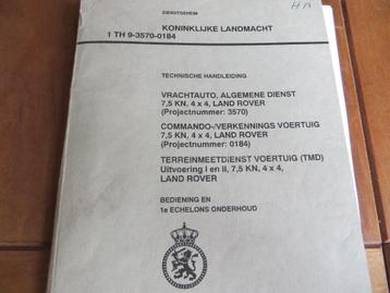 Land Rover Diesel instructieboek 1984, uitgave Landmacht beschikbaar voor biedingen