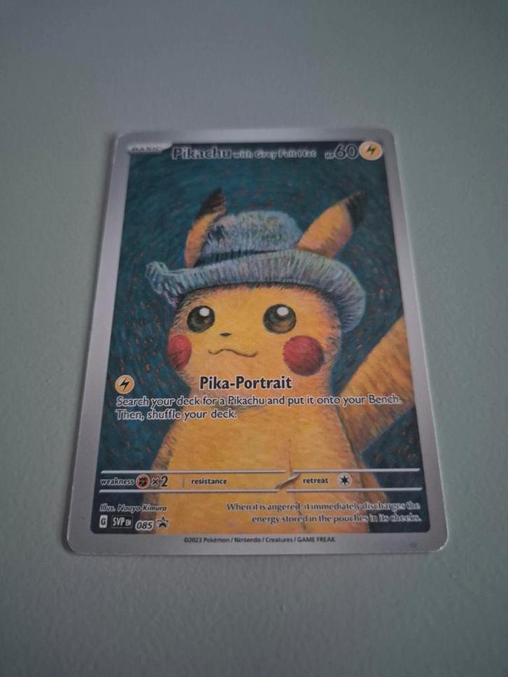 Pikachu Van Gogh Stijl - Fantasie Kaart, Hobby en Vrije tijd, Verzamelkaartspellen | Pokémon, Nieuw, Losse kaart, Ophalen of Verzenden
