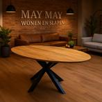 Eettafel Ovaal vlak blad Mango 180 Direct/Leverbaar E-7229