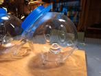 Vintage Borgonovo Snoeppotten, Huis en Inrichting, Woonaccessoires | Vazen, Gebruikt, Blauw, Ophalen of Verzenden, Glas