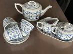Compleet Theeservies Blauw Wit, Ophalen of Verzenden, Zo goed als nieuw, Overige stijlen, Porselein