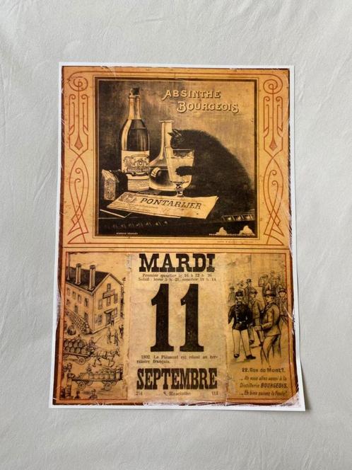 Absinthe poster, Verzamelen, Biermerken, Reclamebord, Plaat of Schild, Ophalen of Verzenden