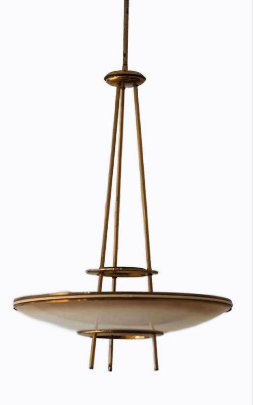 Fontana Arte ufo kroonluchter. Italy mid century. 1970, Huis en Inrichting, Lampen | Hanglampen, Zo goed als nieuw, Minder dan 50 cm
