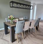 Massief houten eettafel 240x100, Huis en Inrichting, Ophalen, Gebruikt, 100 tot 150 cm, Eikenhout