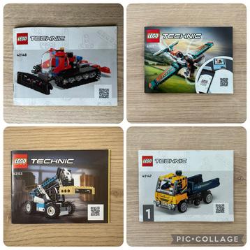 Vier complete sets van Lego Technic, zo goed als nieuw beschikbaar voor biedingen