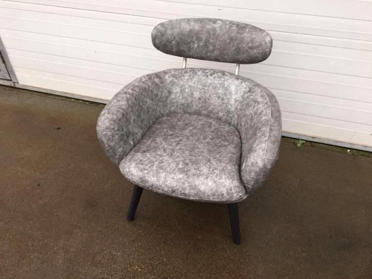3 stuks luxe fauteuils gestoffeerd met echt leer, Huis en Inrichting, Fauteuils, Zo goed als nieuw, Hout, Leer, Metaal, 75 tot 100 cm