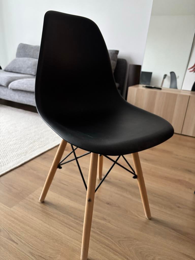 Set van 2 zwarte stoelen, Huis en Inrichting, Ophalen, Gebruikt, Twee, Zwart