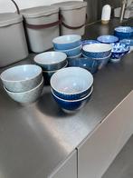 21 verschillende blauw en blauw /witte nette schaaltjes, Ophalen of Verzenden, Overige stijlen, Porselein, Schaal of Schalen