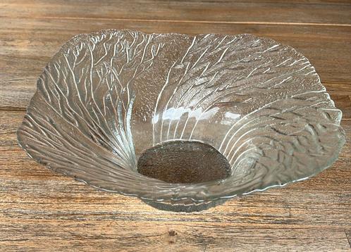 Vintage glazen schaal "Forest" ontwerp Pertti Kallioinen, Huis en Inrichting, Woonaccessoires | Schalen en Manden, Zo goed als nieuw