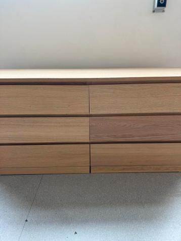 Ikea malm 6 lades, eiken look - afbeelding 2