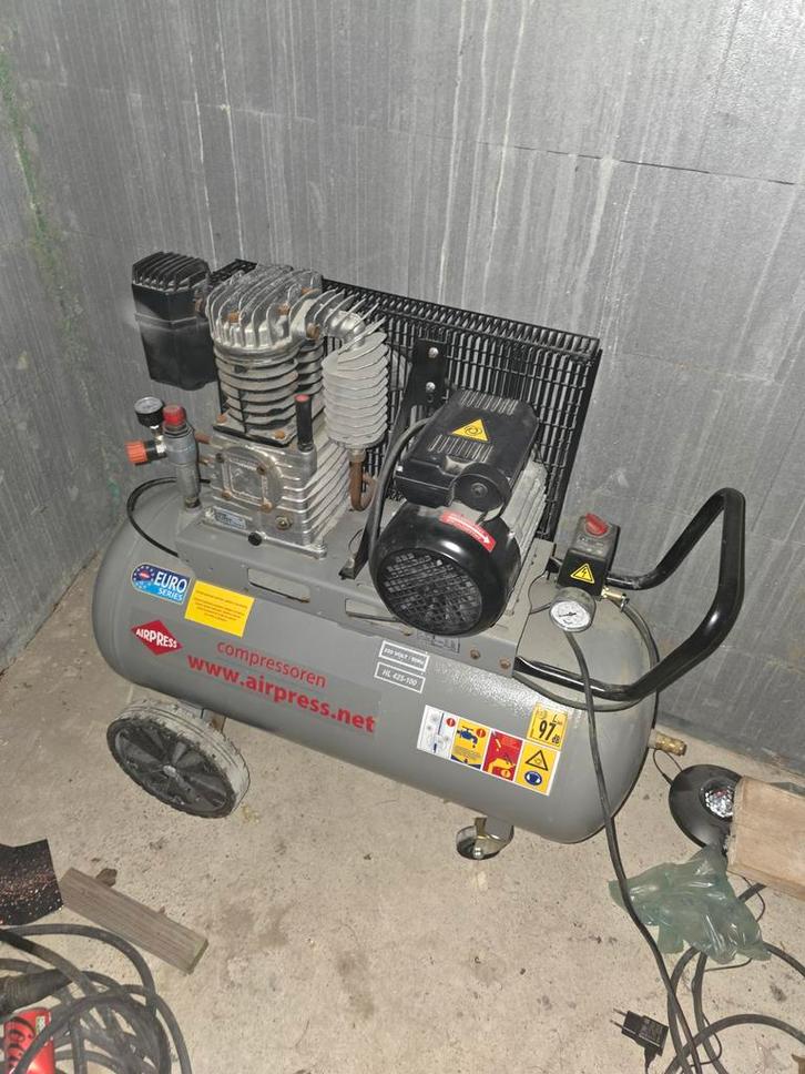 Airpress HL 425-100 Compressor - 100L Tank professioneel!, Doe-het-zelf en Verbouw, Compressors, Mobiel, Ophalen