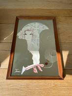 Art nouveau spiegel van William Tara, Ophalen, Minder dan 50 cm, Gebruikt, Minder dan 100 cm