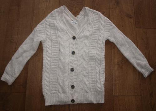 Cremekleurig Gebreide Kabelvest met Wol Bershka (S), Kleding | Dames, Truien en Vesten, Gedragen, Maat 36 (S), Wit, Ophalen of Verzenden