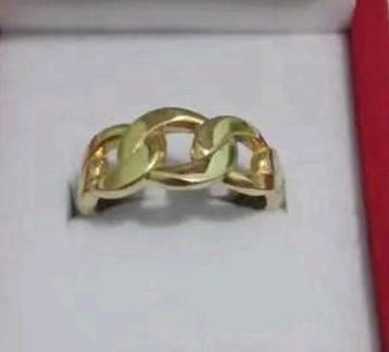 Nieuwe 18k gouden schakelring Maat 6 beschikbaar voor biedingen