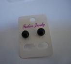 Oorknopjes bolletje zwart groot, Sieraden, Tassen en Uiterlijk, Oorbellen, Overige materialen, Verzenden, Zwart, Nieuw