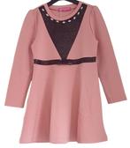 Jurk v-hals  glitter - rose/zwart mt 146/152., Kinderen en Baby's, Kinderkleding | Maat 152, 7204GH 17, Meisje, Nieuw, Ophalen of Verzenden