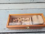 Houten Spellendoos met 3 Puzzels, Ophalen of Verzenden, Gebruikt, Overige typen