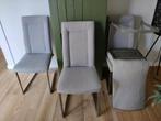 4 grijze goede stoelen H&H, Huis en Inrichting, Stoelen, Ophalen, Gebruikt, Vier, Stof