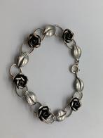 X851 Prachtige zilveren TEKA armband roosjes, Sieraden, Tassen en Uiterlijk, Antieke sieraden, Ophalen of Verzenden, Zilver, Armband