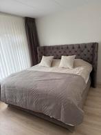 Gestoffeerd tweepersoons boxspring met opbergruimte 180x200, Ophalen, Overige kleuren, Tweepersoons, Zo goed als nieuw