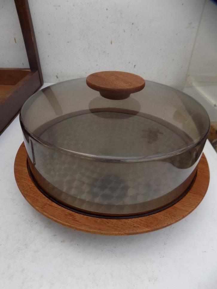 Deens design draaibare kaasplank taartschaal rotonde, Huis en Inrichting, Woonaccessoires | Overige, Gebruikt, Ophalen of Verzenden