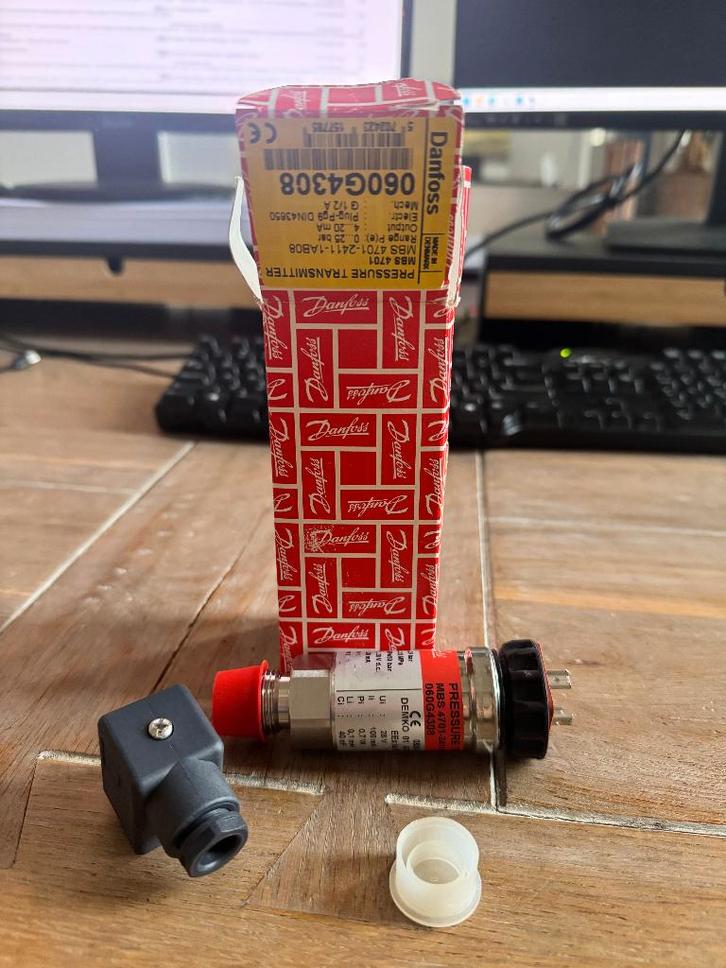 Danfoss Druktransmitter MBS 4701 – 0–25 bar (4–20 mA), Hobby en Vrije tijd, Elektronica-componenten, Zo goed als nieuw, Ophalen of Verzenden