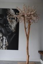 Mooie echte boomstam met kunstbloemen, Ophalen of Verzenden, Nieuw