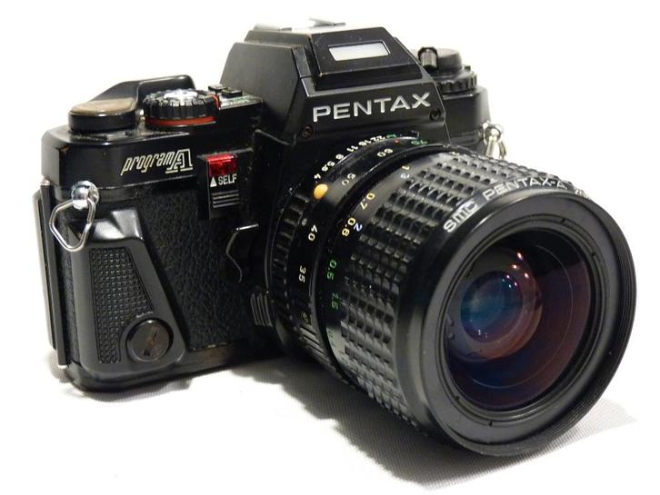 analoge Pentax ProgramA, Pentax-A zoom 35-70mm, boekje, Audio, Tv en Foto, Fotocamera's Analoog, Zo goed als nieuw, Spiegelreflex