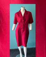 Vintage rode zijden Italiaanse jurk maat 44, Verzenden, Maat 42/44 (L), Vintage, Knielengte