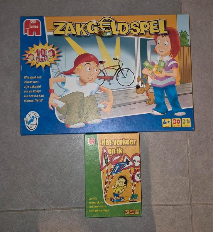 Zakgeldspel en verkeer en ik 6+, Hobby en Vrije tijd, Gezelschapsspellen | Bordspellen, Zo goed als nieuw, Ophalen of Verzenden