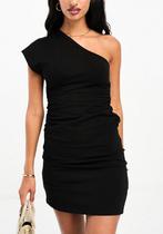 Mini jurkje, one shoulder, Zwart, Nieuw, Ophalen of Verzenden, Maat 34 (XS) of kleiner