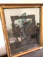 Prachtige Franse spiegel met bijzonder patina, Antiek en Kunst, Antiek | Spiegels, Ophalen, Rechthoekig, Minder dan 50 cm, Minder dan 100 cm