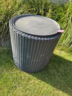 Bijzet tuintafeltje zwart merk keter, Ophalen, Zo goed als nieuw, Rond, Kunststof