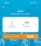 Ah glas zegels, Ophalen of Verzenden, Winkel, Super of Benzinepomp, Volle spaarkaart