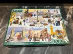 Falcon puzzel 1000 stukjes Winter in London nostalgia, Ophalen of Verzenden, 500 t/m 1500 stukjes, Zo goed als nieuw