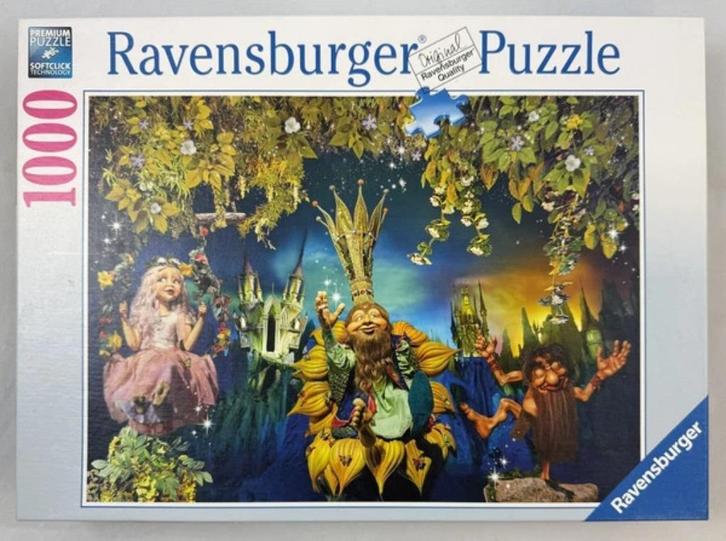 Efteling Ravensburger puzzel 1000 st droomvlucht compleet, Hobby en Vrije tijd, Denksport en Puzzels, Zo goed als nieuw, 500 t/m 1500 stukjes