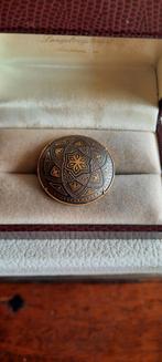 Antieke  broche Damascener Toledo goud., Sieraden, Tassen en Uiterlijk, Antieke sieraden, Ophalen of Verzenden, Goud, Broche