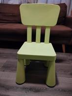 Ikea MAMMUT Groene Kinderstoel, Kinderen en Baby's, Kinderkamer | Tafels en Stoelen, Ophalen, Zo goed als nieuw, Stoel(en)