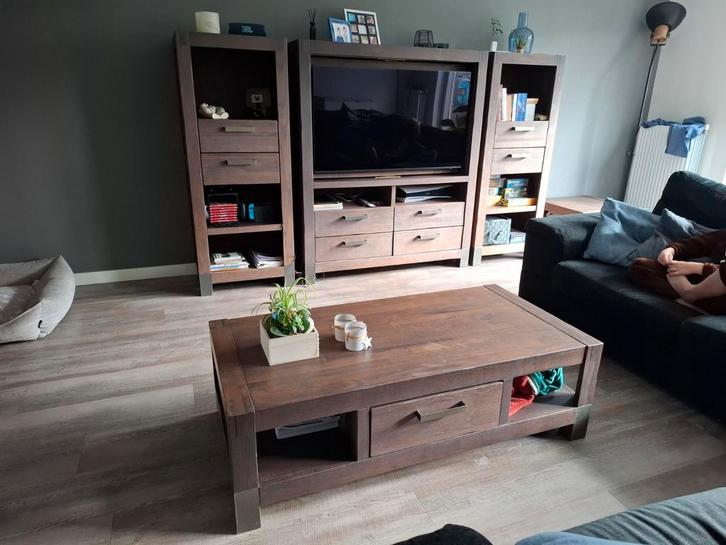Salontafel massief eikenhout, Huis en Inrichting, Complete inboedels, Ophalen