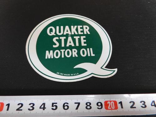 sticker QUAKER STATE Motor Oil, Verzamelen, Stickers, Zo goed als nieuw, Bedrijf of Vereniging, Ophalen