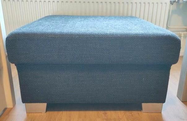 Hocker antraciet, Huis en Inrichting, Banken | Voetenbanken en Poefen, Rechthoekig, Stof, Ophalen