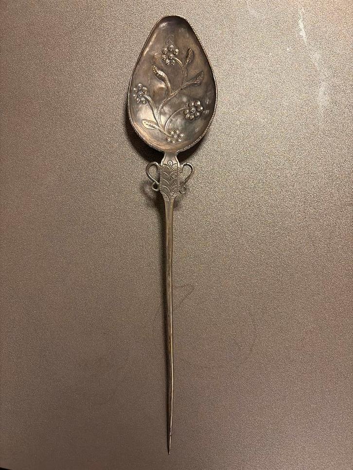 Tupu / Fibula - Zuid-Amerikaanse kledingspeld / lepel, Antiek en Kunst, Antiek | Bestek, Ophalen