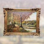 Herfstlandschap.Gesign. Adolphe Poot, Antiek en Kunst, Kunst | Schilderijen | Klassiek, Ophalen of Verzenden